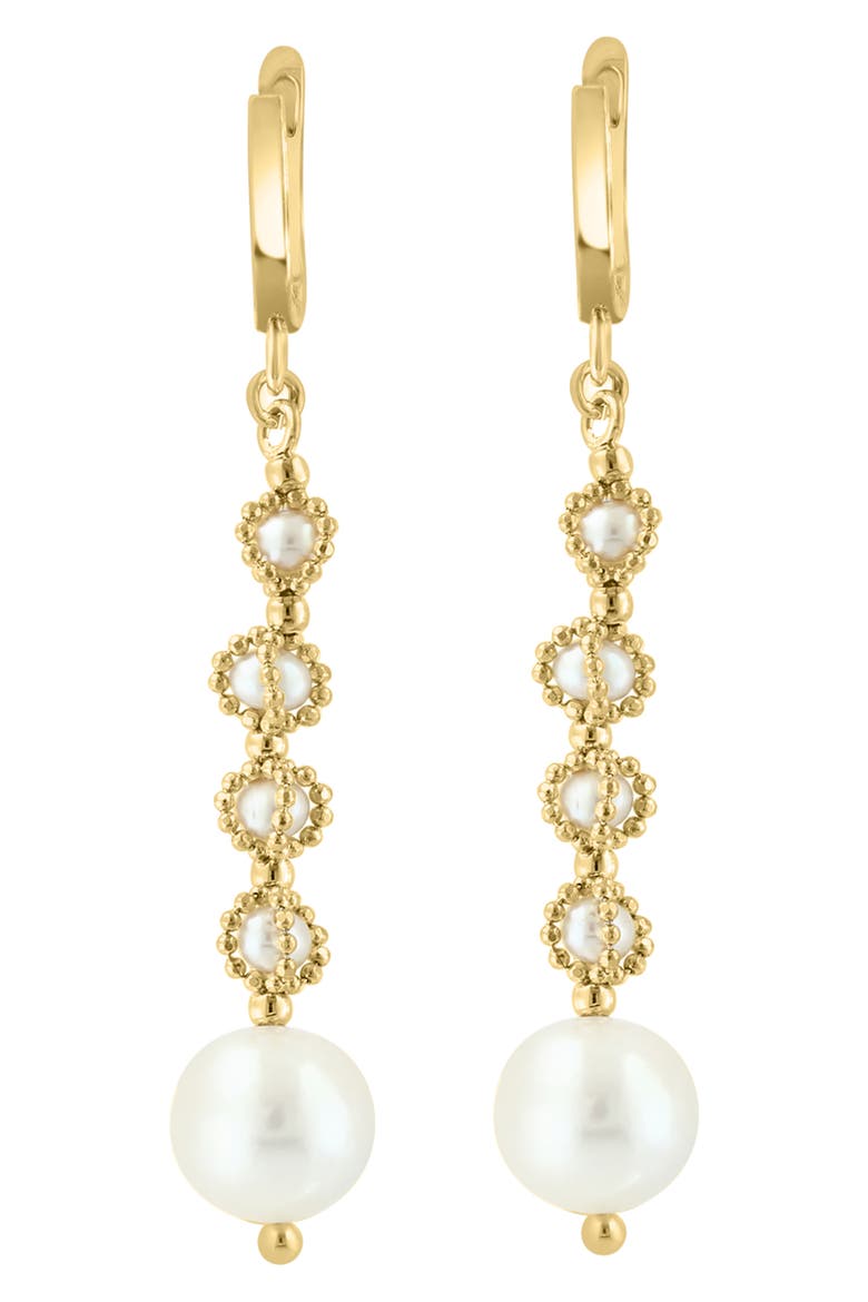 Freshwater Pearl Drop Earrings, Alternate, color, WHITE