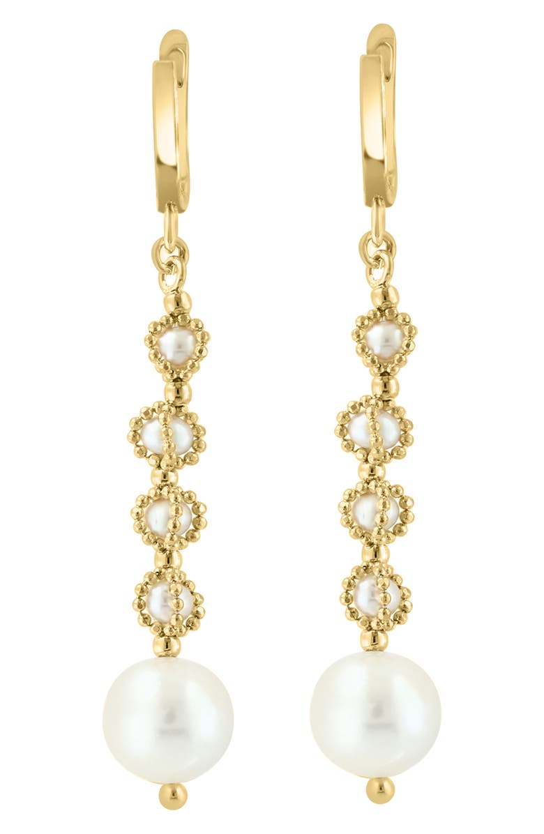 EFFY Freshwater Pearl Drop Earrings, Alternate, color, White