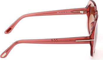 56mm Gradient Aviator Sunglasses