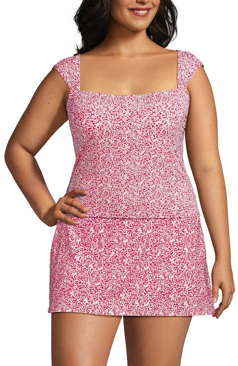 Womens Square Neck Underwire Square Back Tankini Swimsuit Top