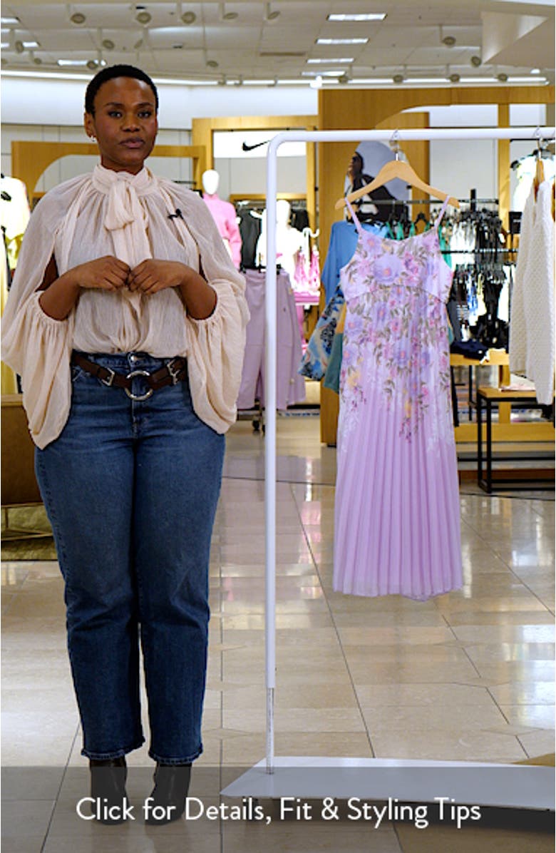 Kids' Floral Pleated Chiffon Dress, sales video thumbnail