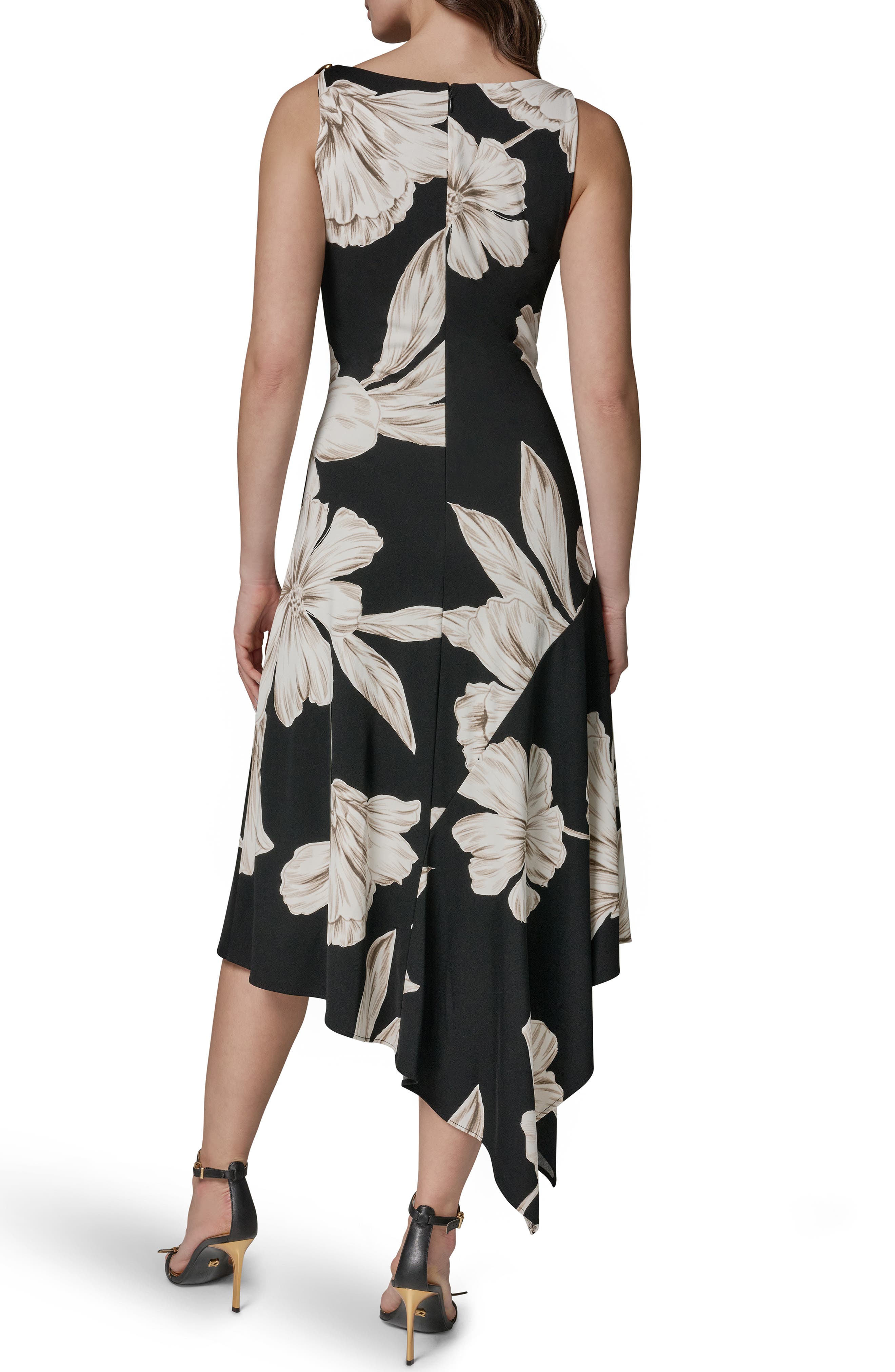Floral Asymmetric Midi Dress - image 2