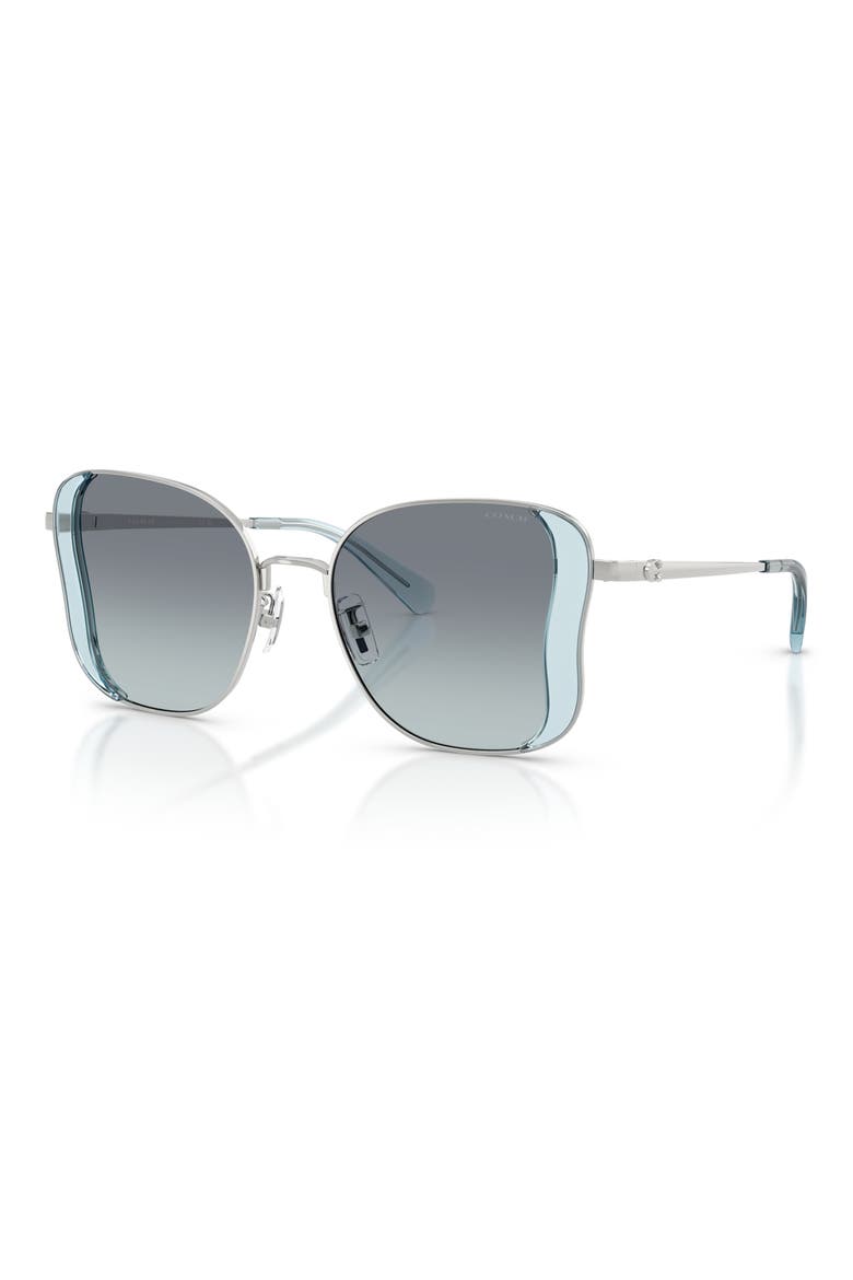 50mm Gradient Square Sunglasses, Alternate, color, OCEAN / SILVER