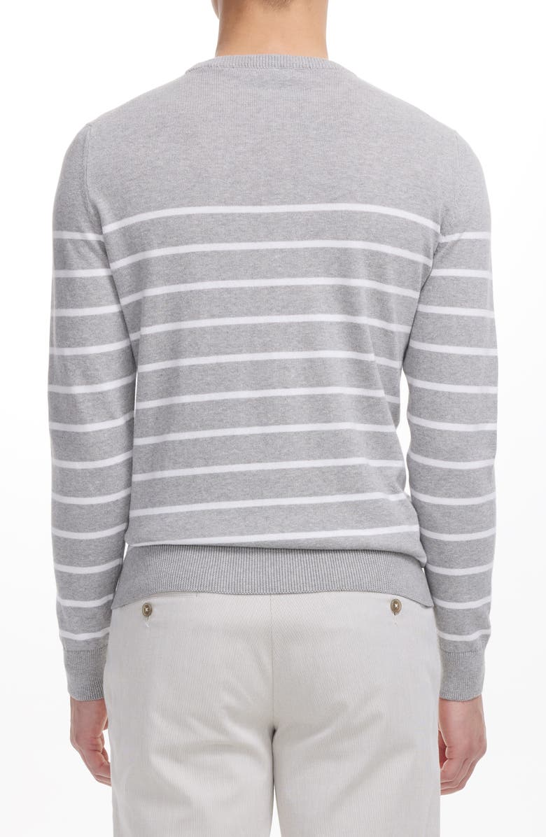 Jack Victor Cedar Stripe Organic Cotton Sweater, Alternate, color, 