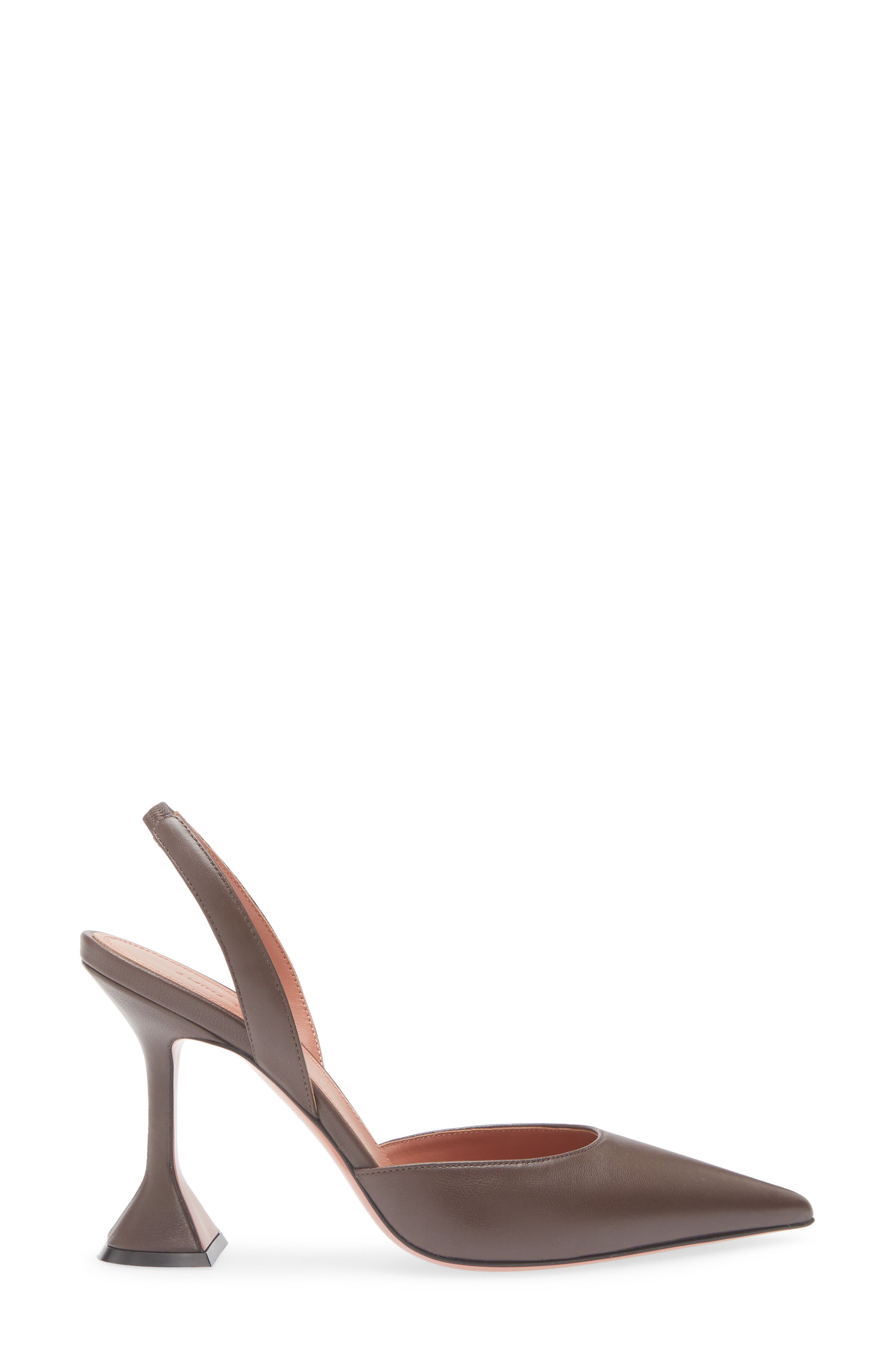 Amina Muaddi Holli Slingback Pump, Alternate, color, Coffee Nappa