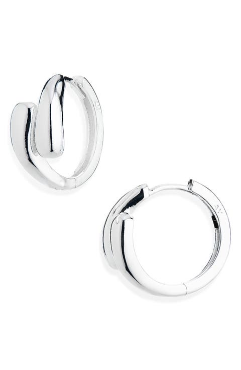 Puffy Huggie Hoop Earrings