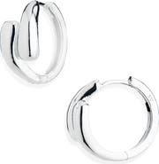 ARGENTO VIVO Puffy Huggie Hoop Earrings