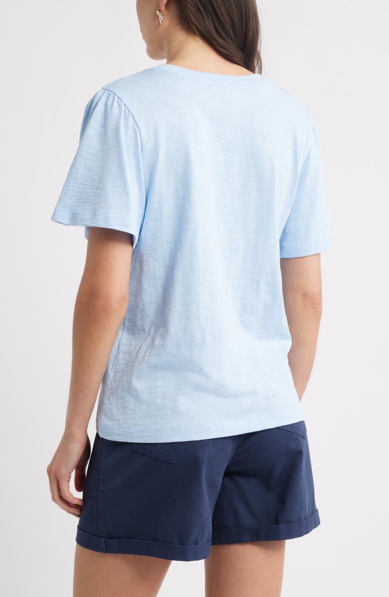 Caslon<sup>®</sup> Bell Sleeve V-Neck T-Shirt, Alternate, color, Blue Windsurfer