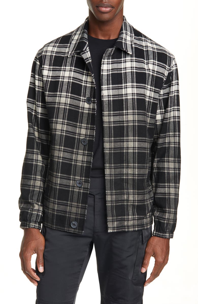1017 ALYX 9SM Plaid Button-Up Flannel Shirt Jacket, Main, color, 