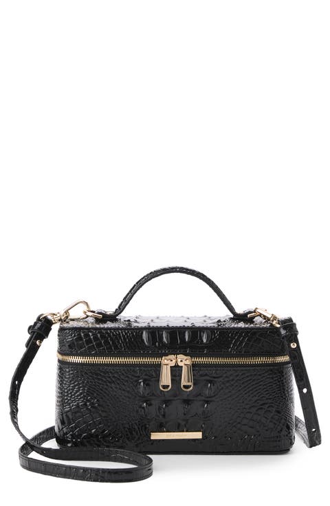 Charlene Croc Embossed Leather Crossbody Bag
