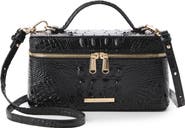 Brahmin Charlene Croc Embossed Leather Crossbody Bag