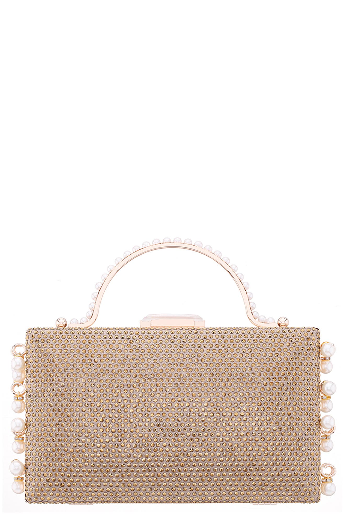Nina Faux Pearl Dangle Minaudiere