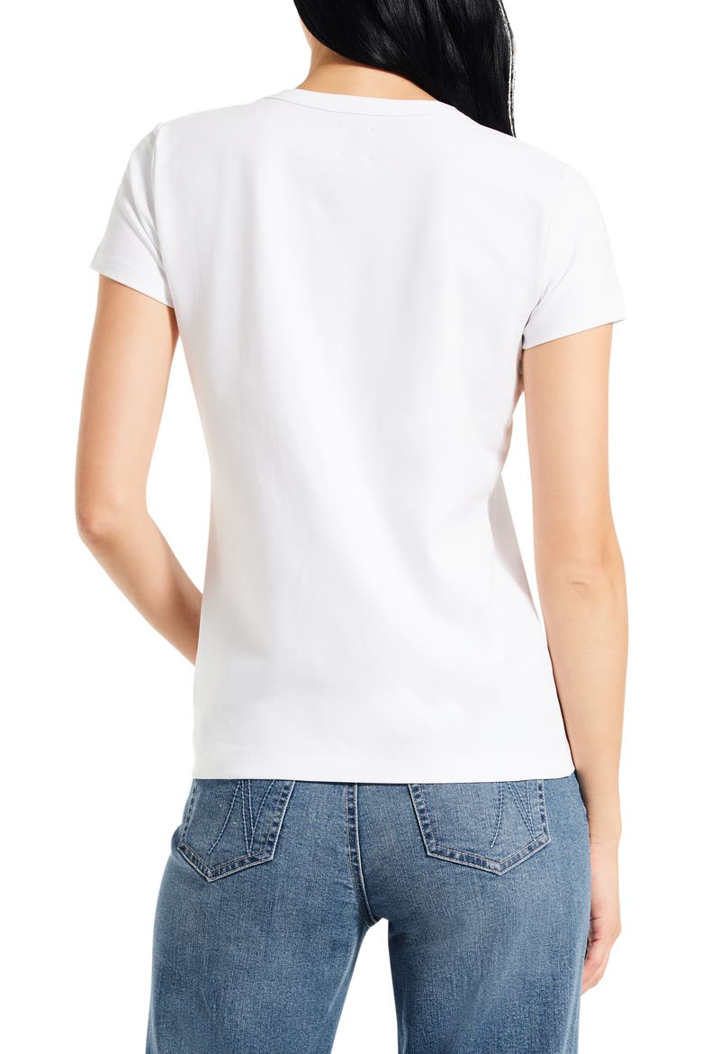 Perfect V-Neck Cotton Blend T-Shirt, Alternate, color, PAPER WHITE