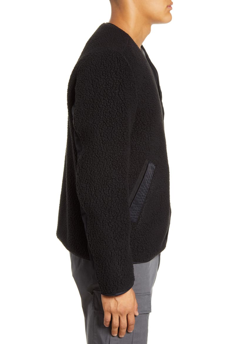 Reversible Liner Faux Shearling Jacket, Alternate, color, BLACK