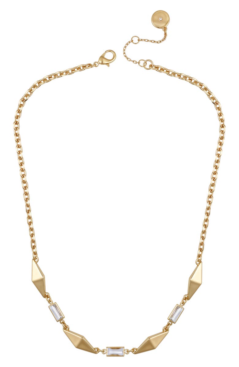 Vince Camuto Frontal Link Necklace, Alternate, color, Gold