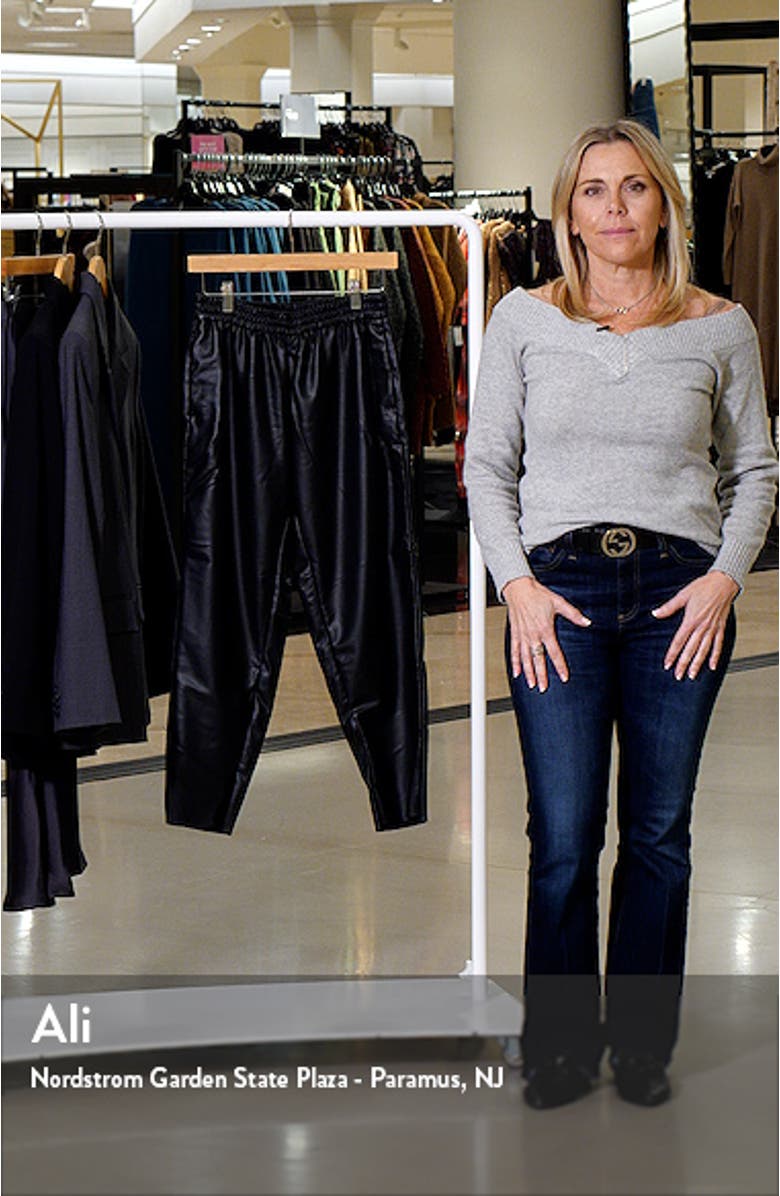 Jen Faux Leather Joggers, sales video thumbnail