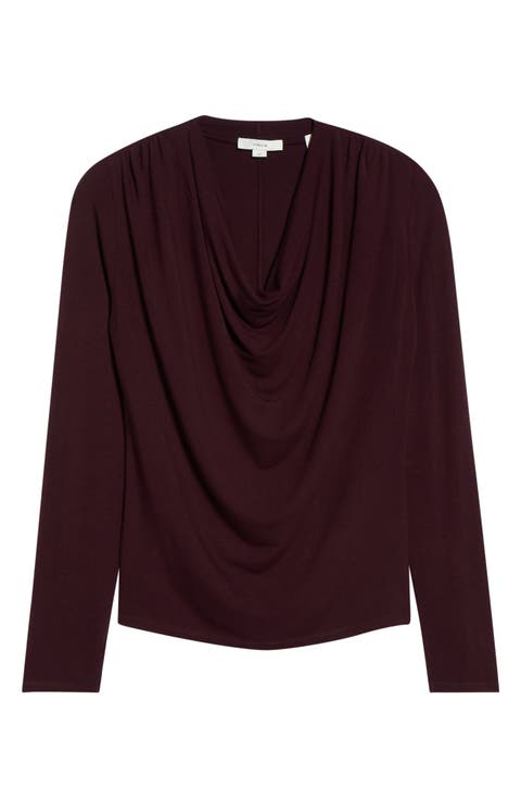Cowl Neck Long Sleeve Top