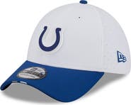 New Era Men's New Era White/Royal Indianapolis Colts 2025 NFL Training Camp 39THIRTY Flex Hat