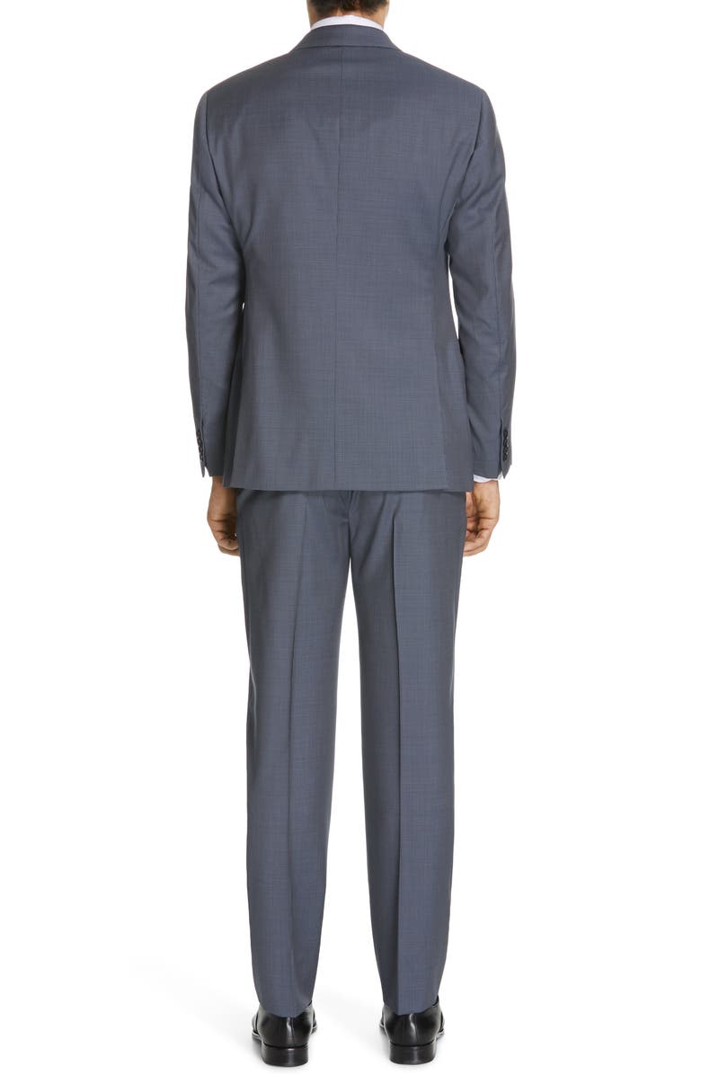 Emporio Armani Trim Fit Solid Wool Suit, Alternate, color, 