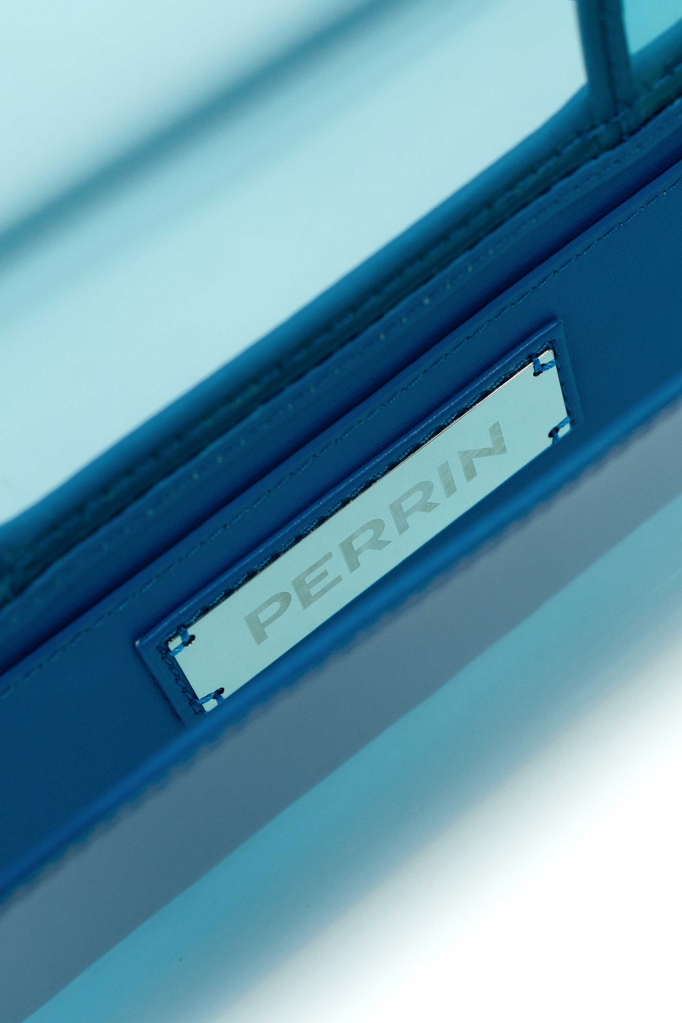 PERRIN PARIS L'Asymetrique Clutch Vinyl, Alternate, color, Vinyl Azur