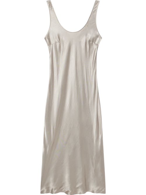 MINT VELVET MINT VELVET NEUTRAL SATIN SLIP DRESS