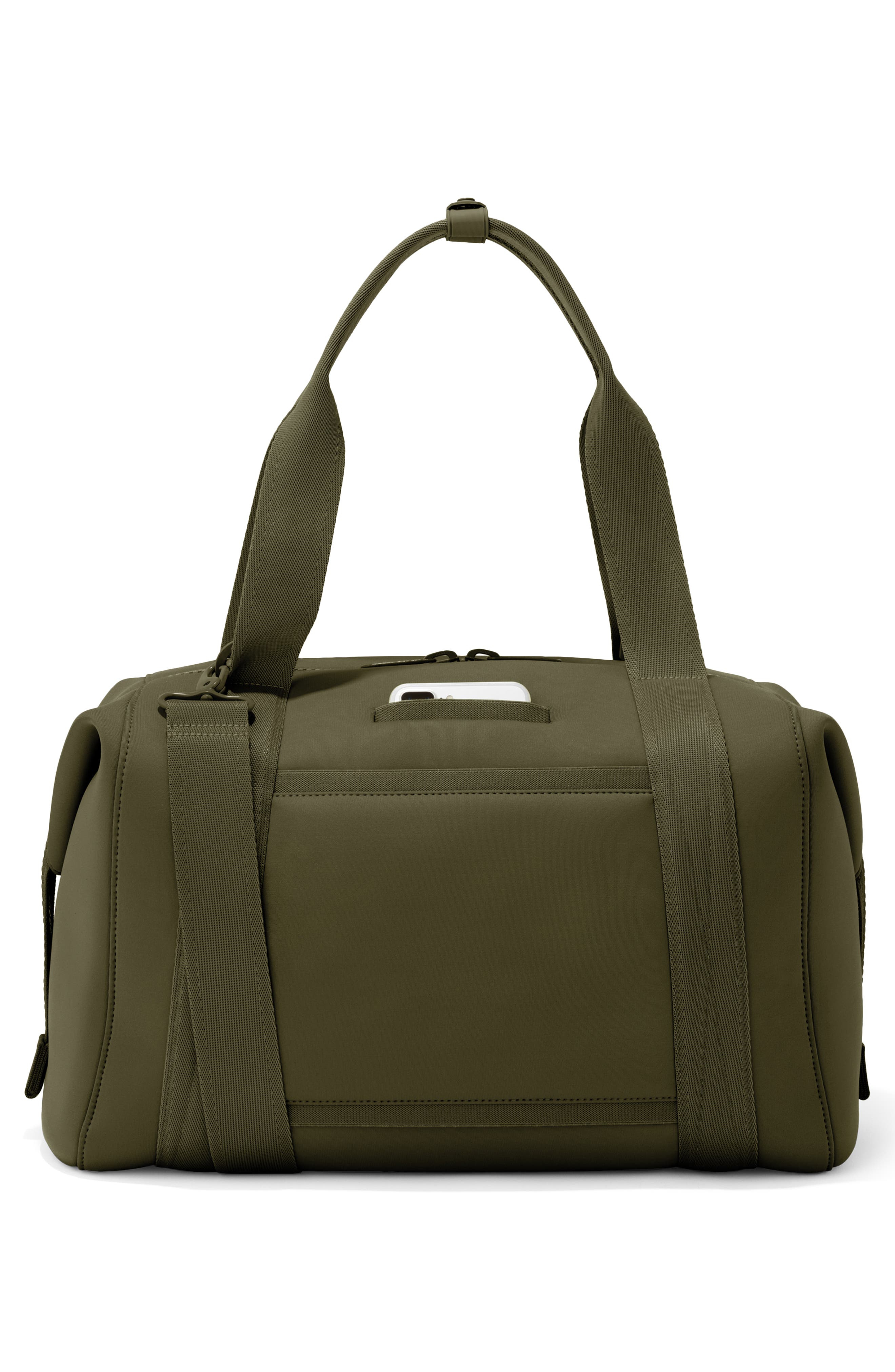 Landon Large Neoprene Carryall, Alternate, color, DARK MOSS