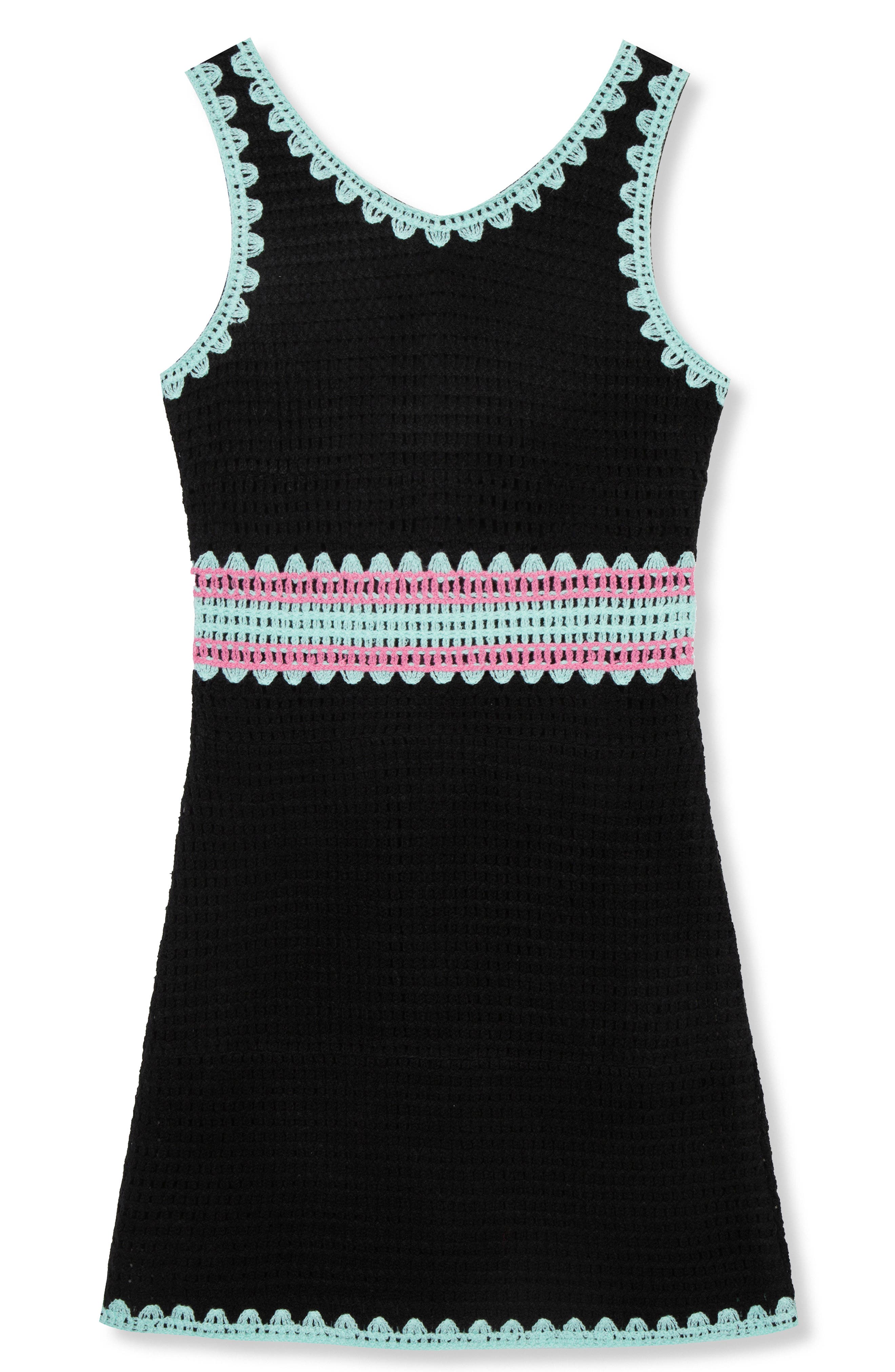 Truce Kids' Colorblock Crochet Dress