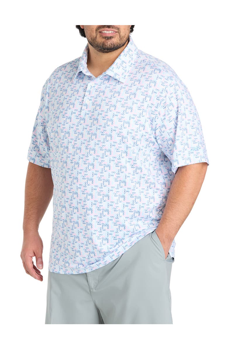 Reebok Big & Tall Shades Performance Polo Shirt, Main, color, Multi