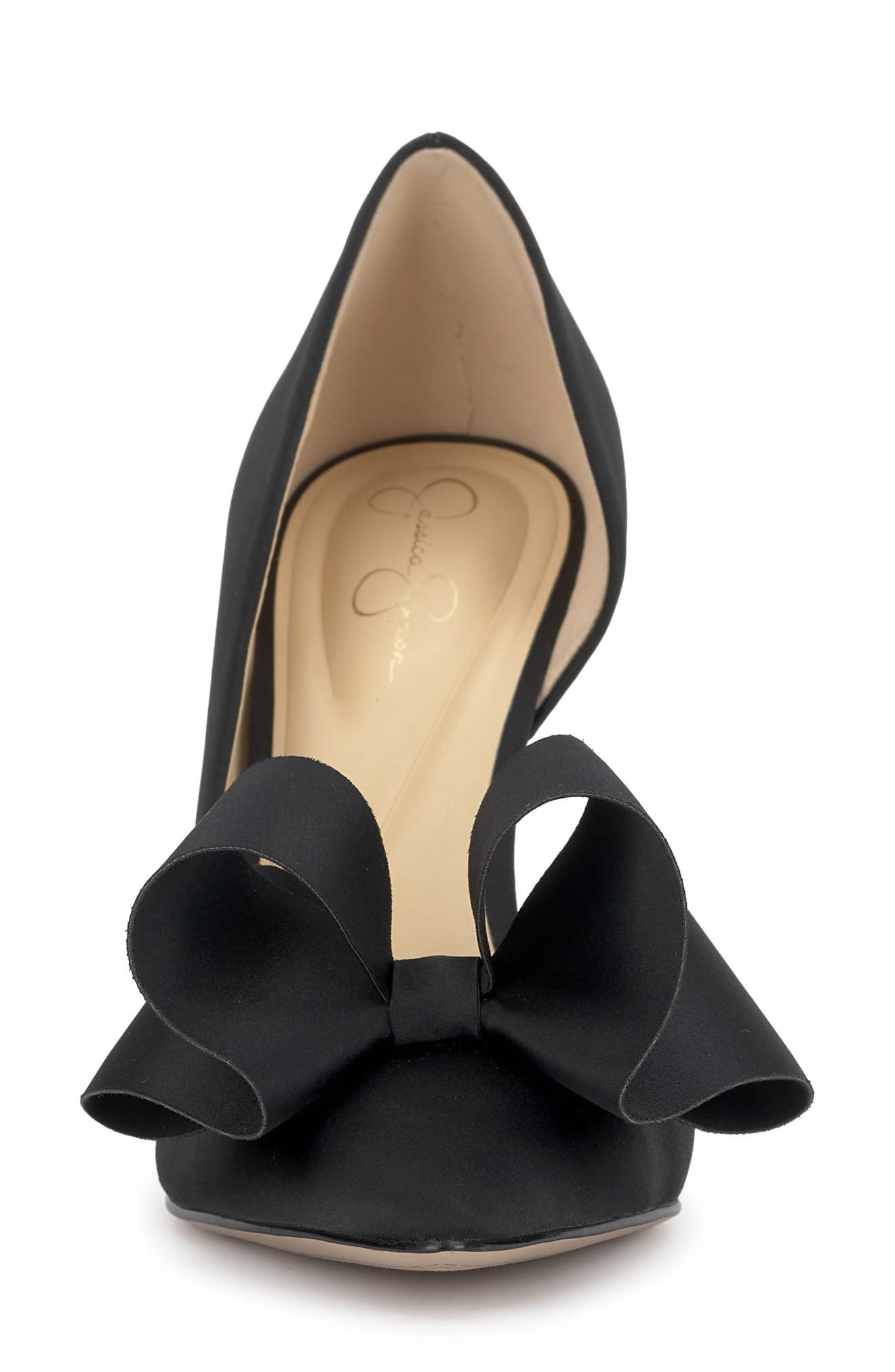 Jessica Simpson Penari Pointed Toe Half d'Orsay Pump, Alternate, color, Black