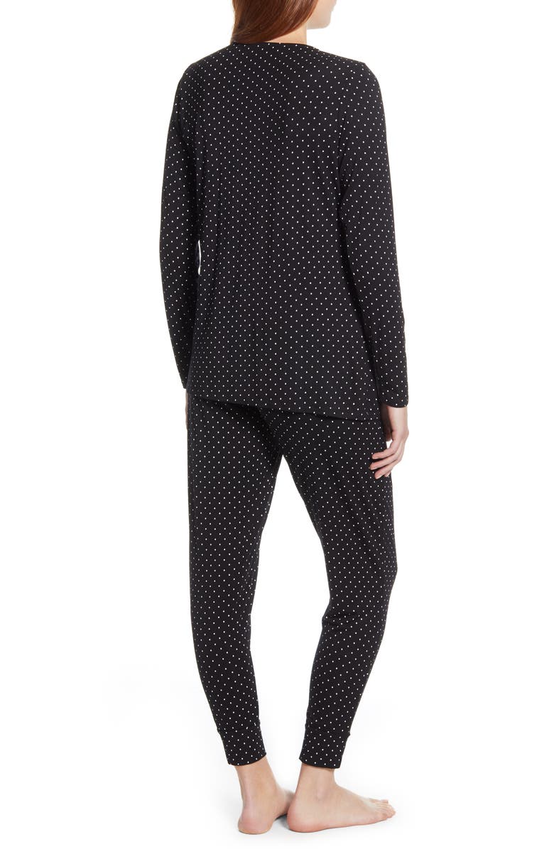 Angel Maternity Dot Print Maternity/Nursing Lounge Set, Alternate, color, 