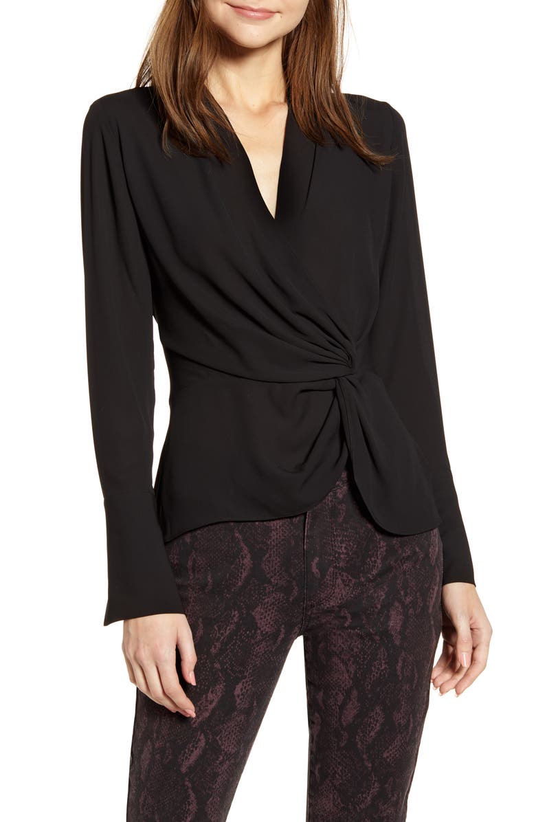 Chelsea28 Surplice Twist Front Top, Main, color, 