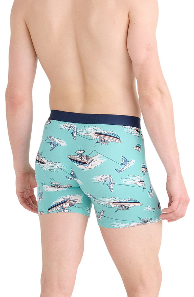 SAXX Ultra Super Soft Boxer Briefs, Alternate, color, Sharkski- Turquoise