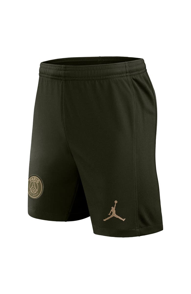 Jordan Brand Men's Jordan Brand Olive Paris Saint-Germain 2023/24 Fourth Stadium Shorts, Alternate, color, 