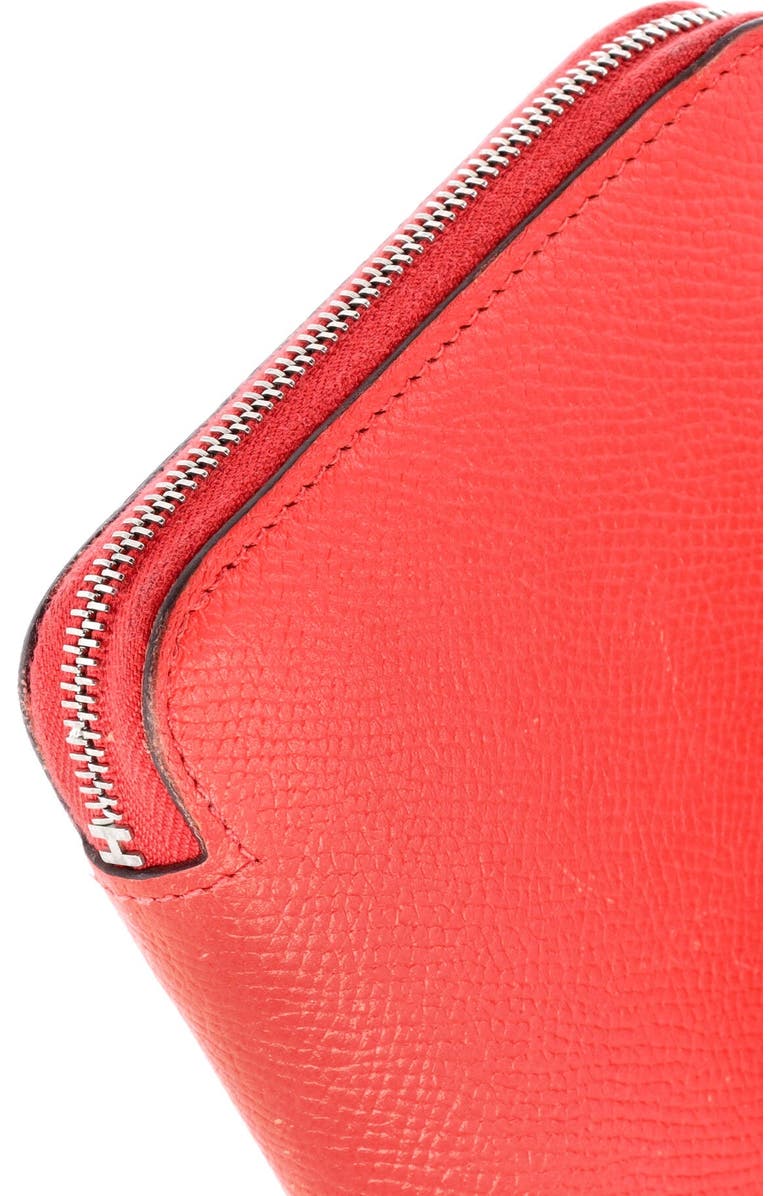 Pre-Owned Hermes Azap Zip Around Wallet Silk'in Epsom Long, Alternate, color, Rouge Pivoine