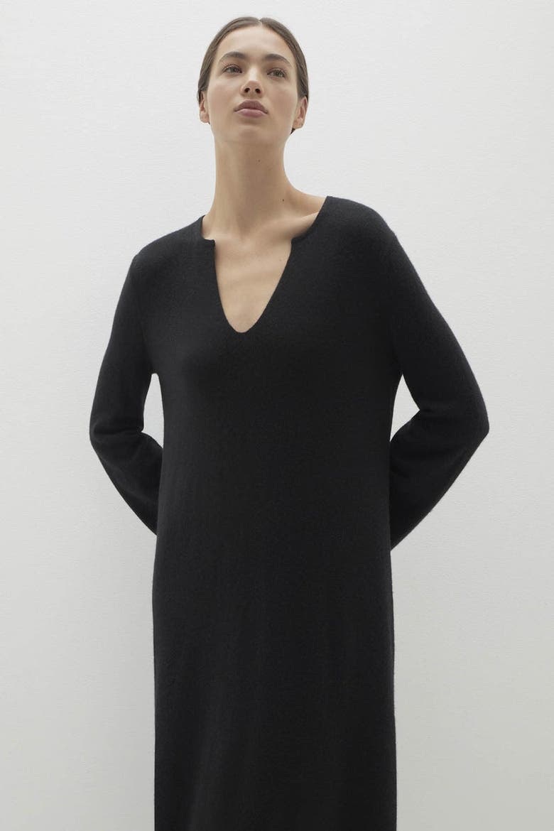 Katerina Cashmere Kaftan, Alternate, color, Black