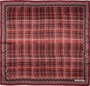 Acne Studios Volta Check Organic Silk Square Scarf