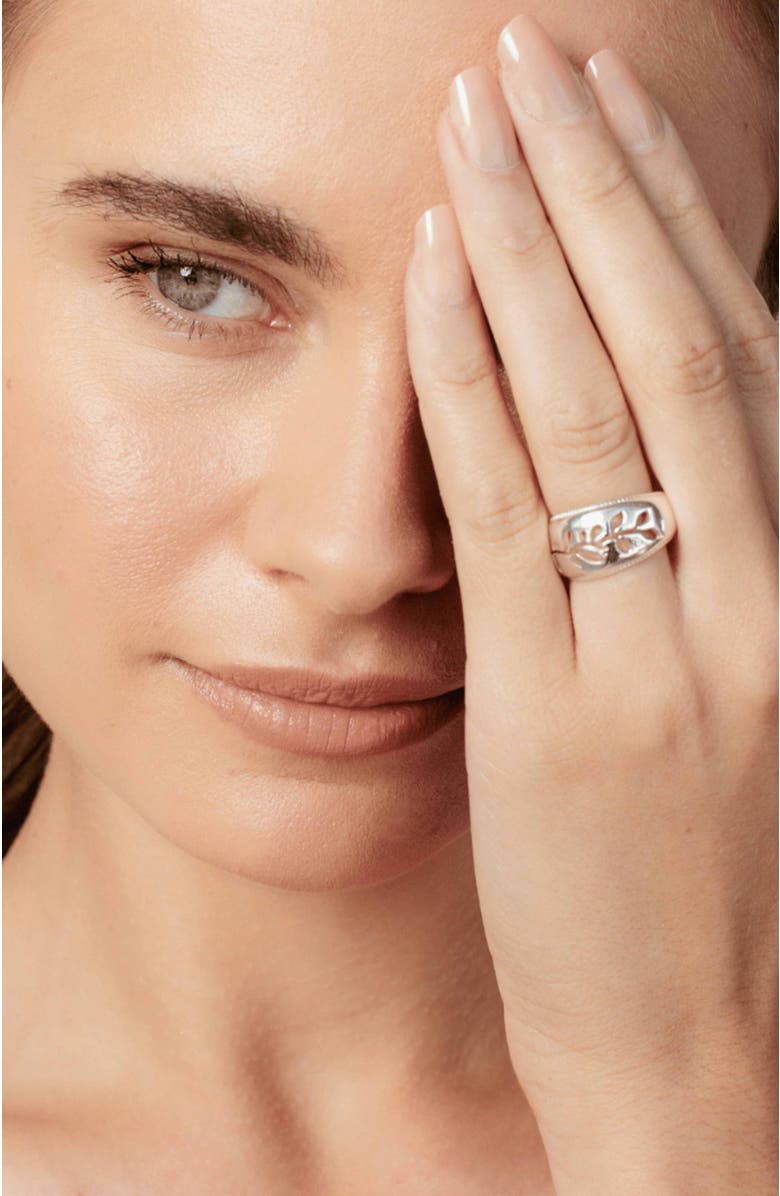 Rizen Jewelry Olive Branch Ring, Alternate, color, Sterling Silver