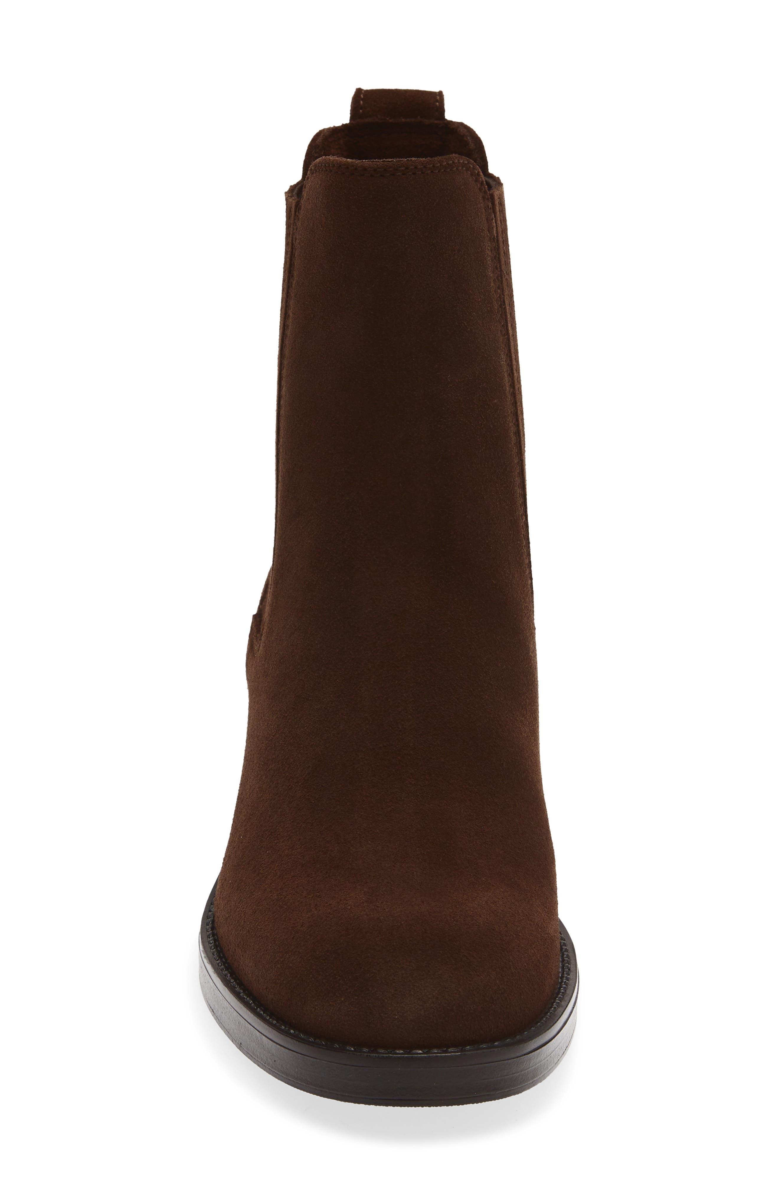 Walf Leather Chelsea Boot, Alternate, color, BRUNETTE SUEDE