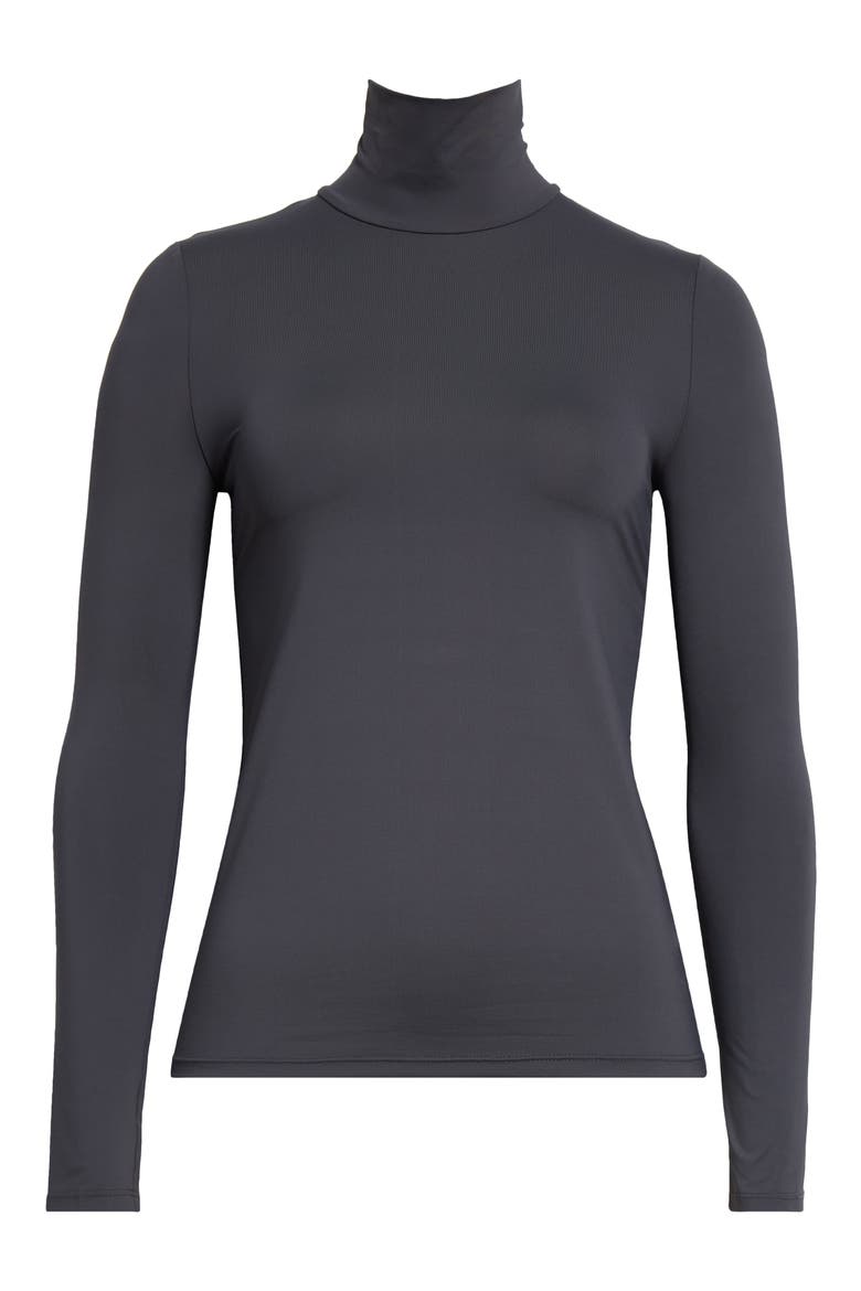 Nuda Jersey Turtleneck Top, Alternate, color, SHADOW