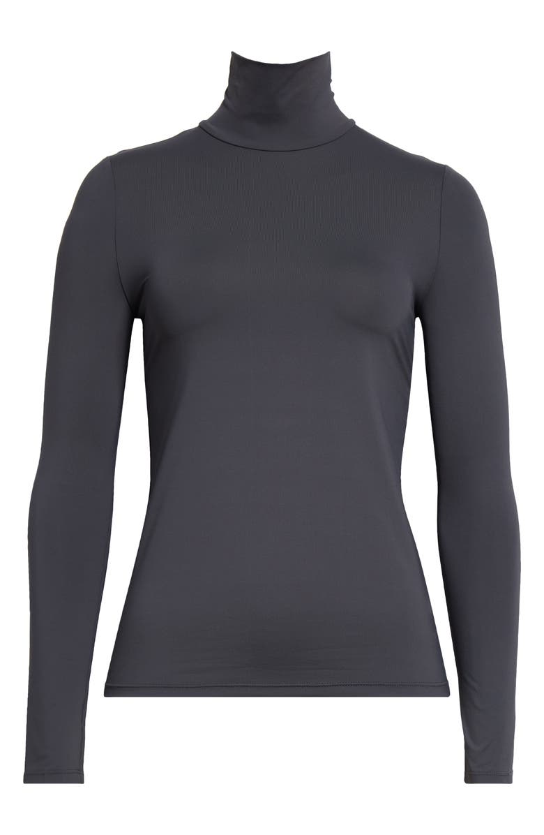 ST. JOHN Nuda Jersey Turtleneck Top, Alternate, color,
