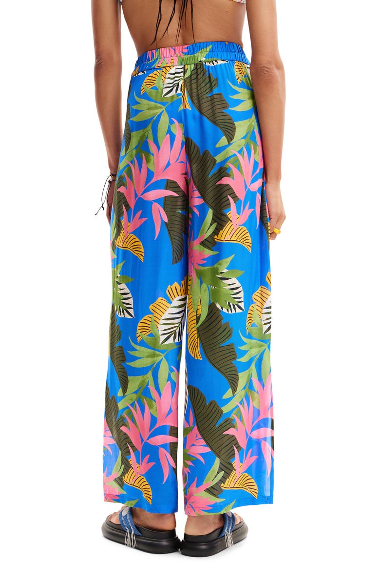 Desigual Tropical Wide Leg Trousers, Alternate, color,