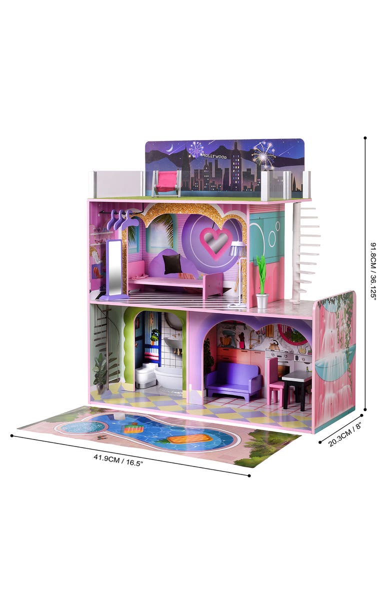 Teamson Kids Olivia's Little World Dreamland Sunset Dollhouse, Alternate, color, Multi-Color