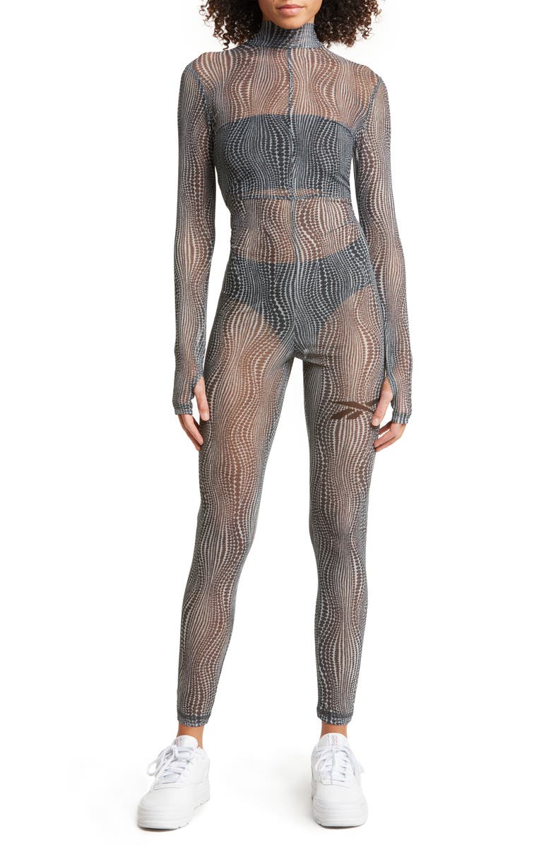 CARDI B X REEBOK Sheer Jumpsuit, Main, color, 