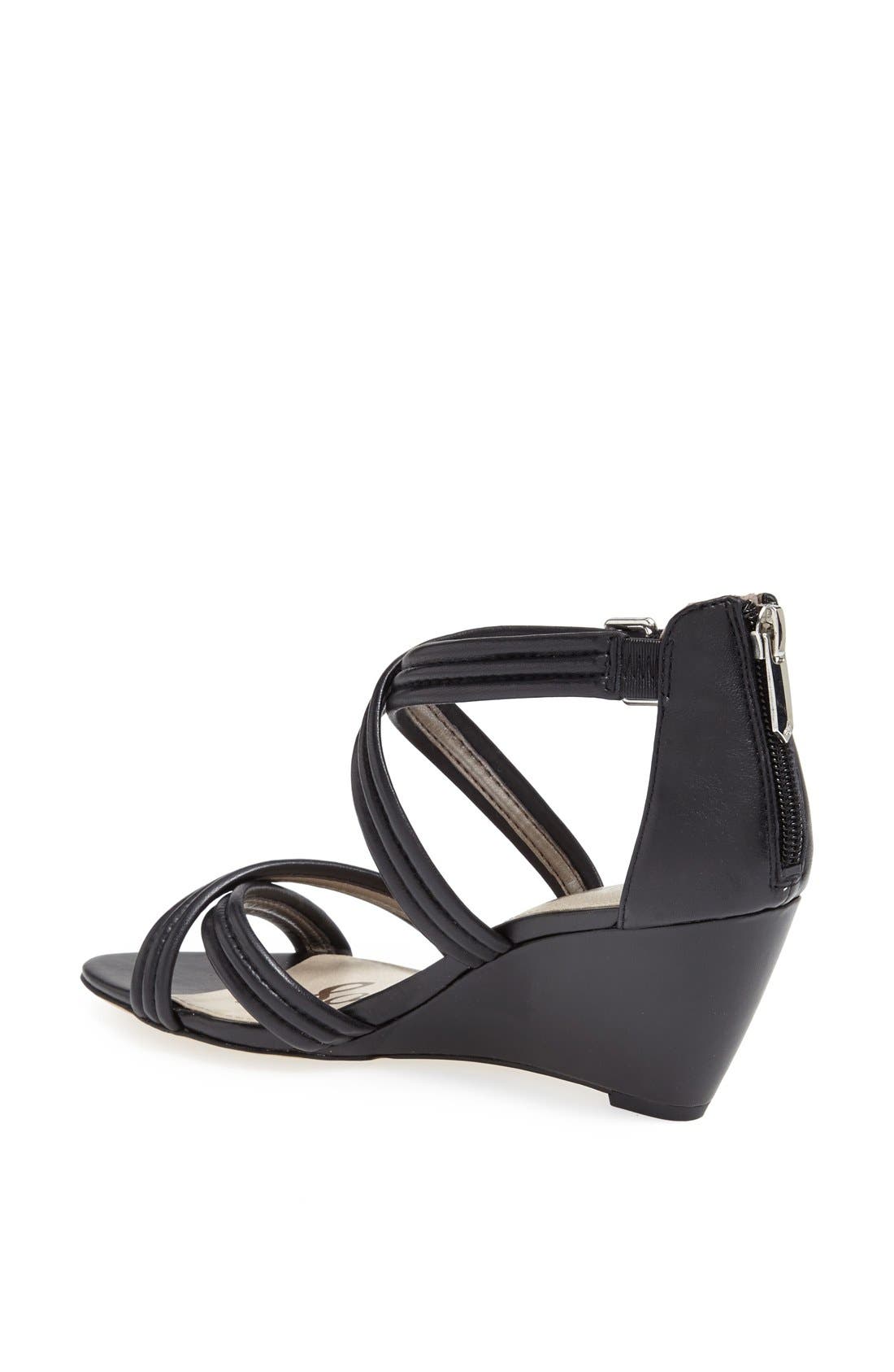 'Sloan' Sandal, Alternate, color, BLACK LEATHER