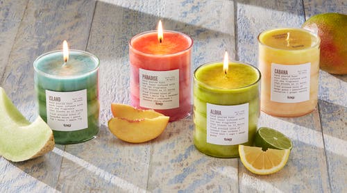 Tag Fragrance Fusion Paradise Pink Jar Candle Everyday Scent In Pink