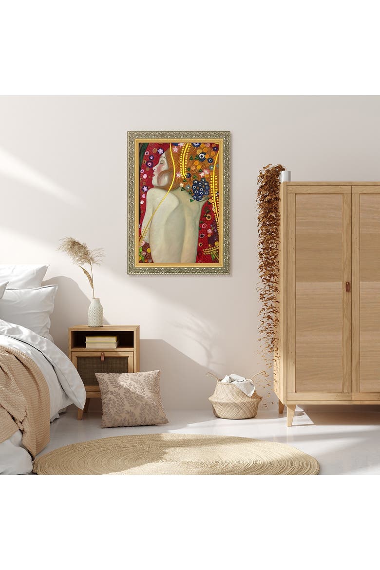 Luxury Line - Framed Oil Reproduction of an Original Painting by Gustav Klimt, Alternate, color, MULTI