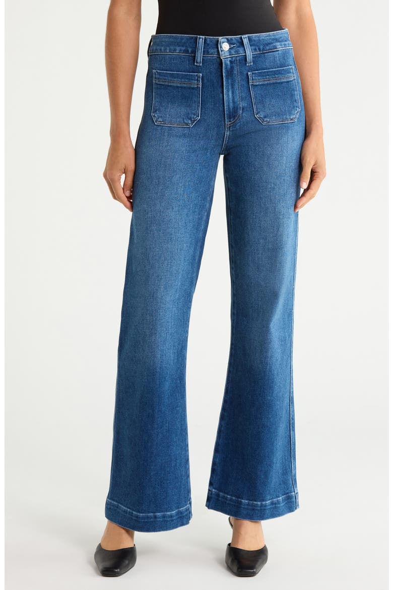 Leenah Patch Pocket Wide Leg Jeans, Main, color, HANCOCK