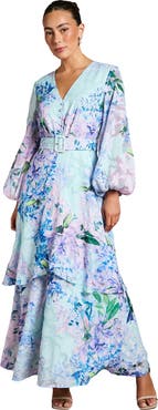 Coast Long Sleeve Chiffon Belted Maxi Dress
