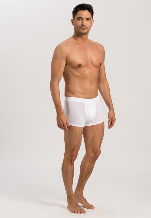 Hanro 2-pack Cotton Boxer Briefs With Covered Waistband In White