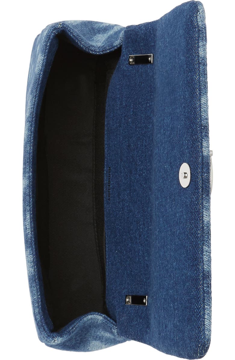 Burberry Small Lola Quilted Denim Shoulder Bag, Alternate, color,